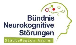 Logo Bündnis Neurokognitive Störungen Logo des Bündnisses Neurokognitive Störungen, zeigt ein Kopfprofil mit neuronalen Verbindungen.